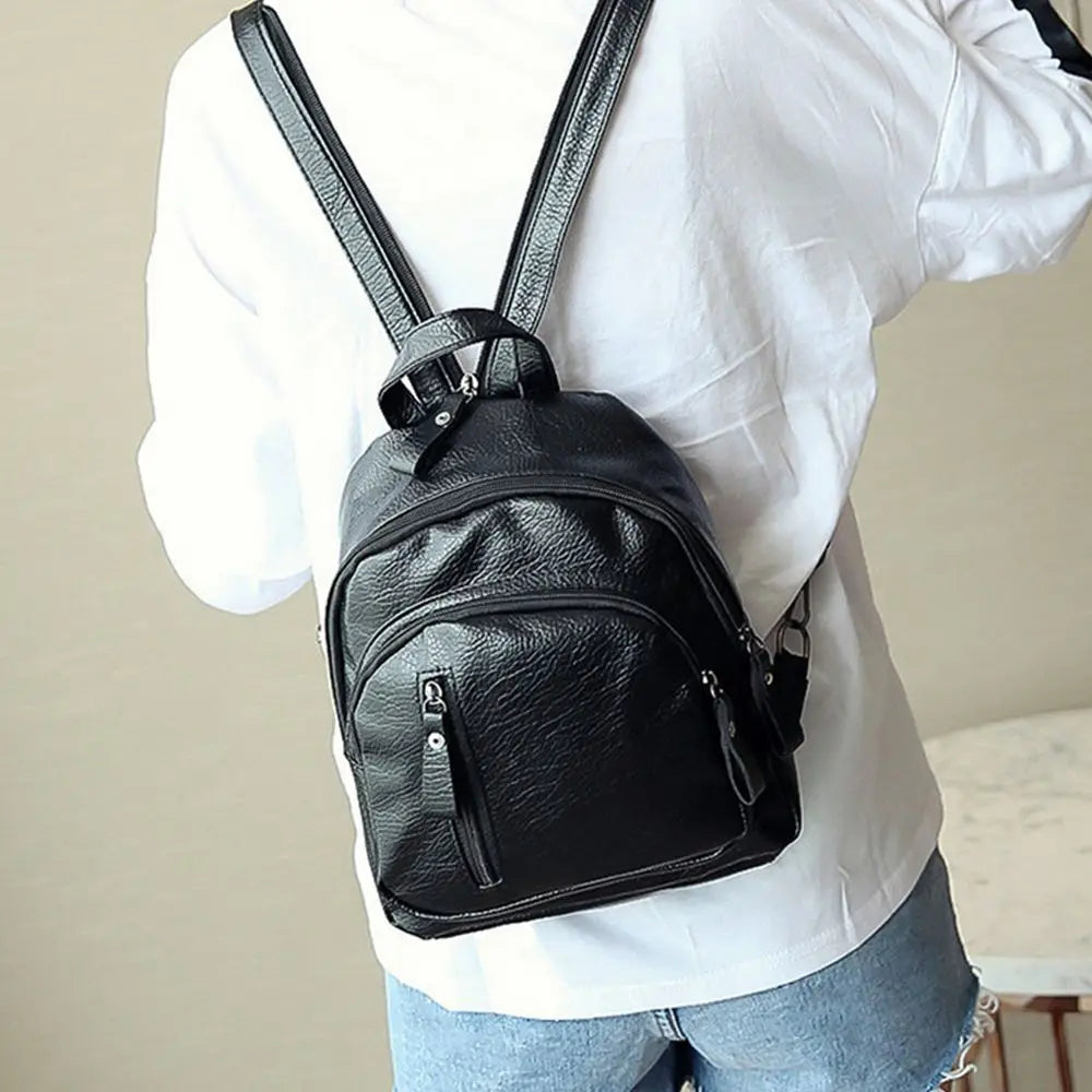 Waterproof Leather Women Backpack High Anti-theft Ladies Large Capacity