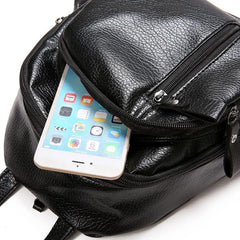 Waterproof Leather Women Backpack High Anti-theft Famous Ladies Large Capacity