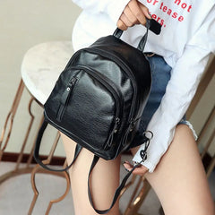 Waterproof Leather Women Backpack High Anti-theft Ladies Large Capacity