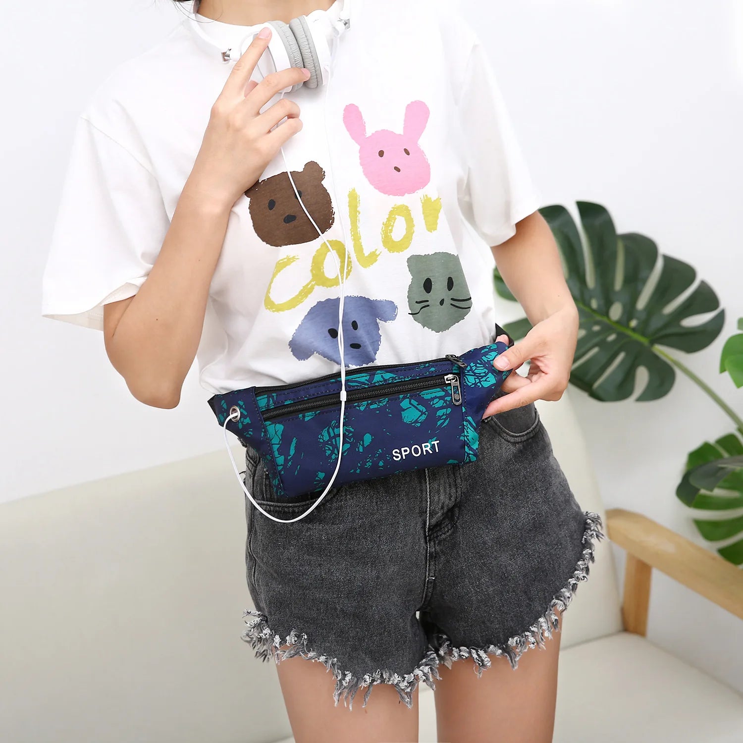 Waterproof Waist Bag Fanny Pack Outdoor Sports Crossbody Bag