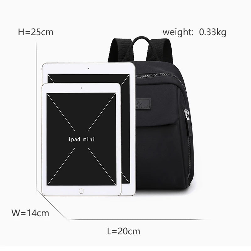 Waterproof Mini Backpack for Women Small Nylon Travel Bag Mochilas