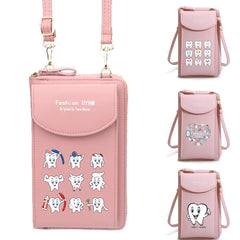 Waterproof Phone Bag Teeth Print Crossbody Wallet