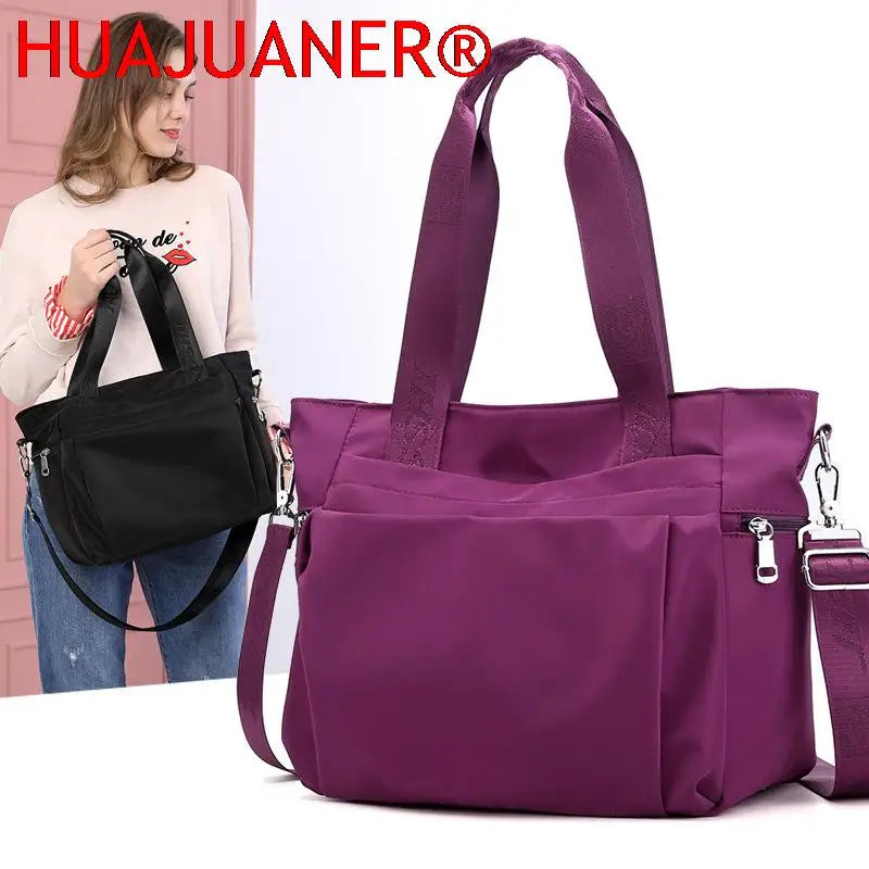 Waterproof Nylon Bag Women Large Laptop Handbags Shoulder Bag