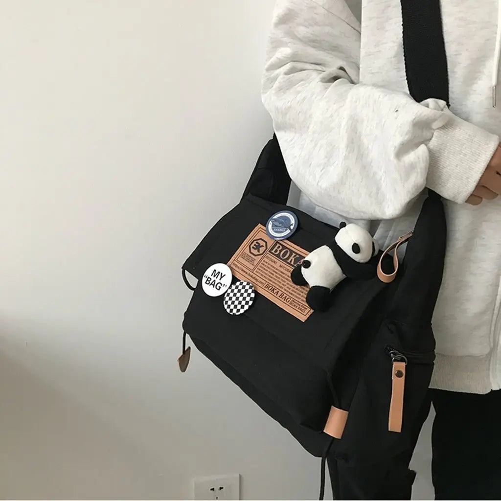 Waterproof Nylon Crossbody Bags Large Capacity Shoulder Messenger Bag
