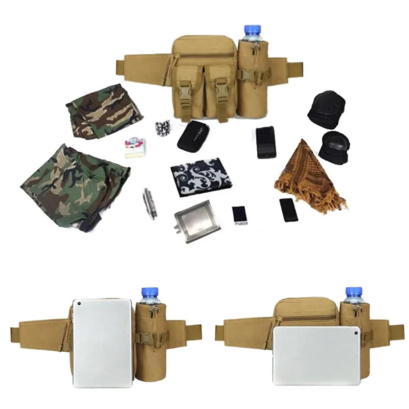 Waterproof Nylon Men Fanny Pack Tactical Military Army Waist Bag