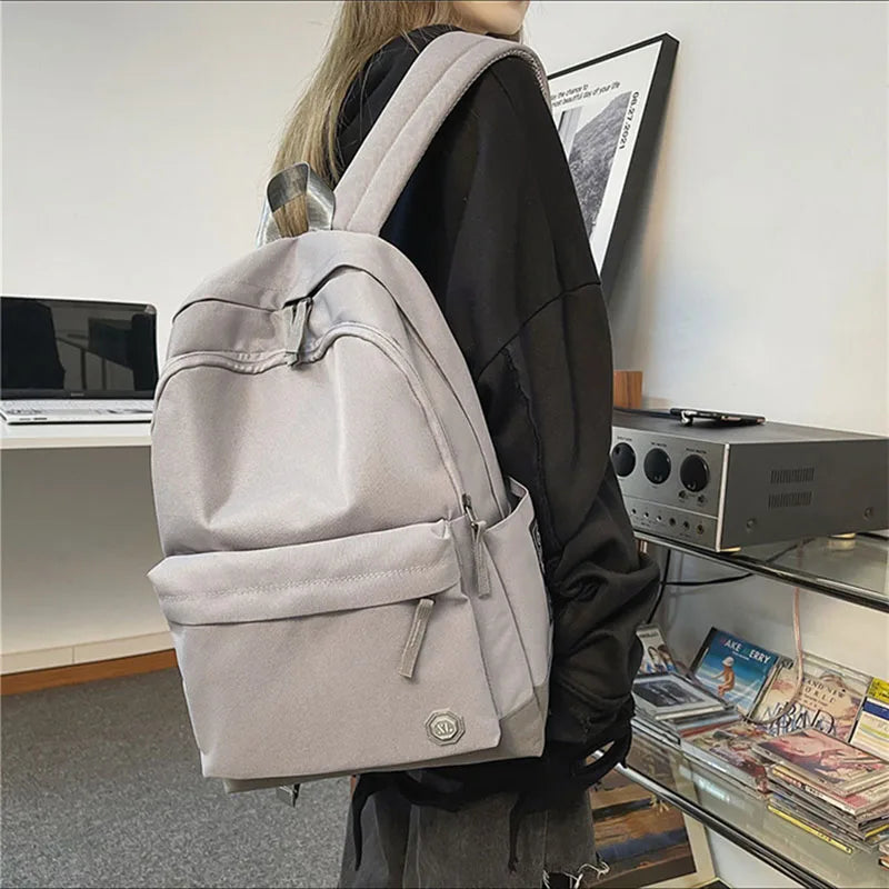 Waterproof Nylon School Backpack for Teenagers Girls Outdoor Travel Bag