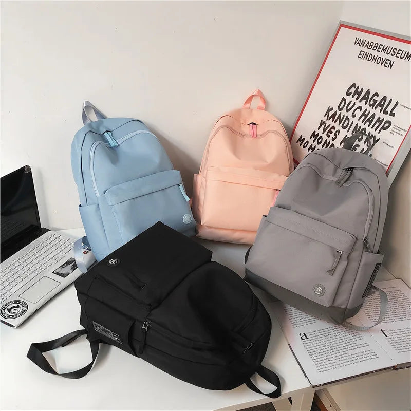 Waterproof Nylon School Backpack for Teenagers Girls Outdoor Travel Bag