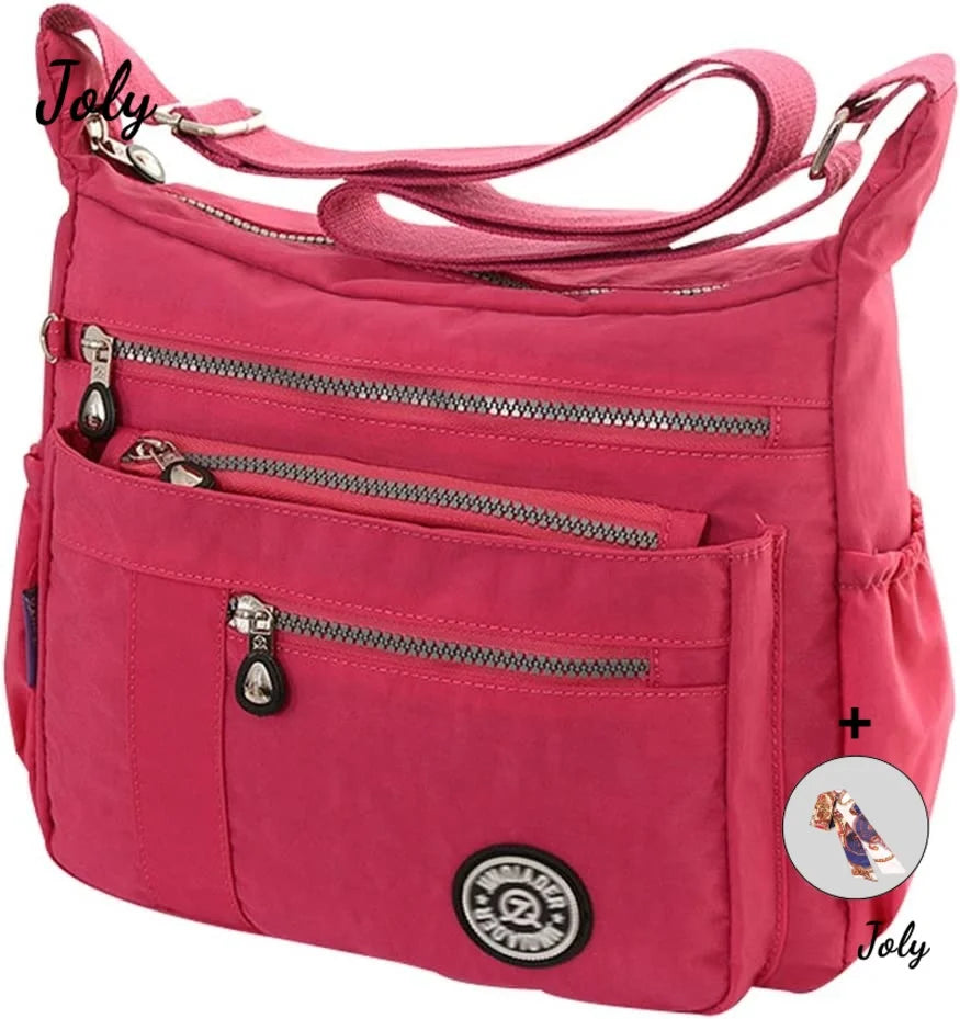 Waterproof Nylon Shoulder Bags Canvas Messenger Bag For Women Female Crossbody B