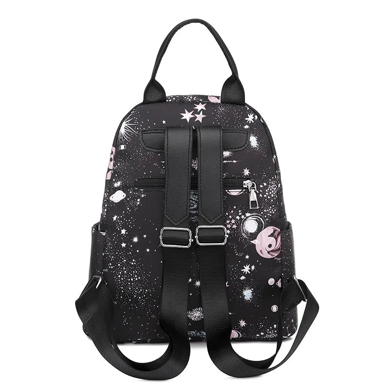 Waterproof Printed Travel Backpack for Teenagers Girls