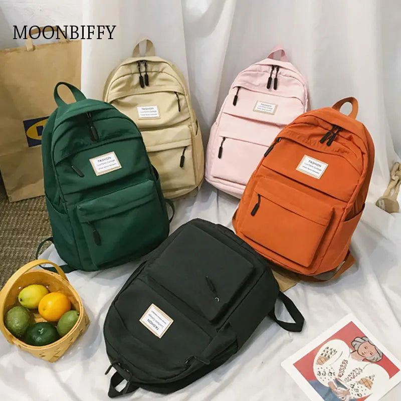 Waterproof Nylon Women Backpack Female Travel Bag Large Capacity