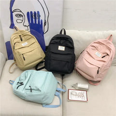 Waterproof Nylon Women Backpack Female Large Capacity High Schoolbag
