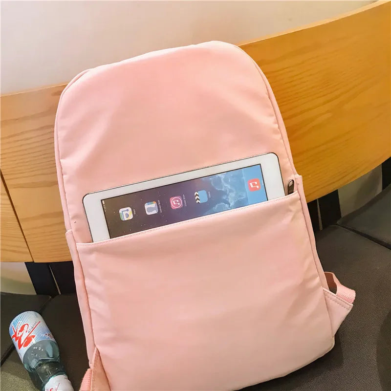Waterproof Nylon Women Backpack Female Large Capacity High Schoolbag
