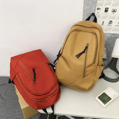 Waterproof Nylon Unisex Laptop Backpack Large Capacity Student School Bookbag