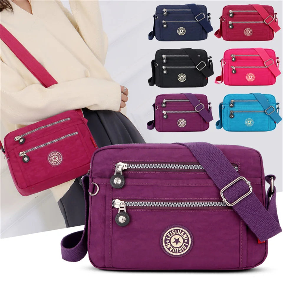Waterproof Nylon Women Messenger Bag Small Purse Shoulder Bag