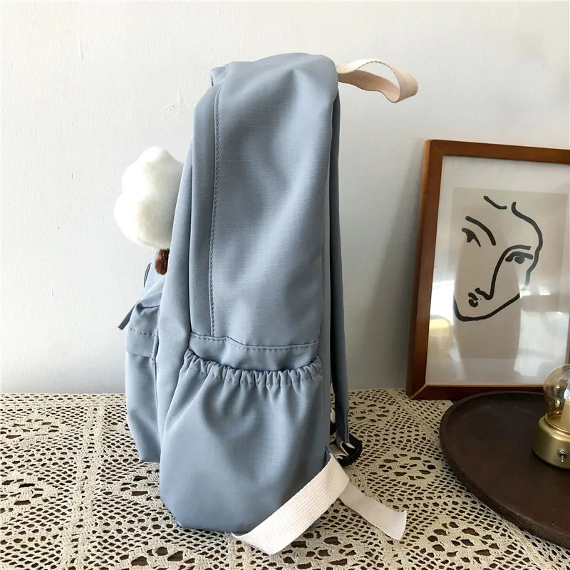 Waterproof Nylon Women School Backpack Large