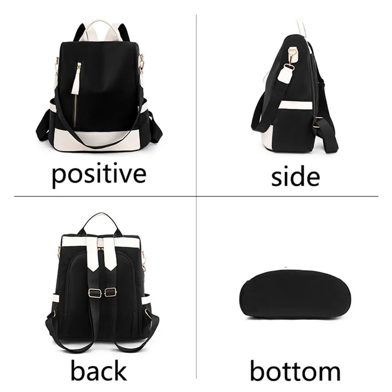 Waterproof Oxford Cloth Women's Backpack Anti-Theft Schoolbag