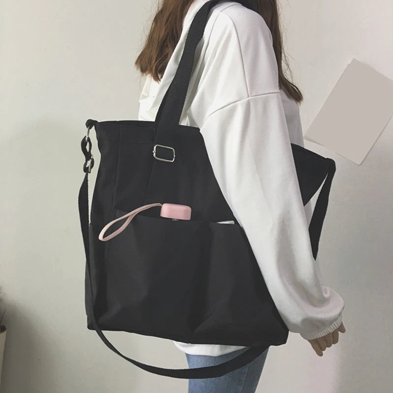 Waterproof Large Capacity Canvas Girl Shoulder Hand Bag for Women