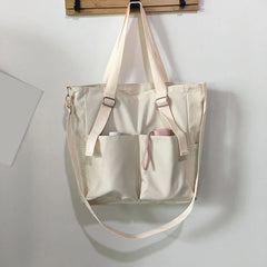 Waterproof Oxford Canvas Girl Shoulder Hand Bucket Bag Female Crossbody Bags