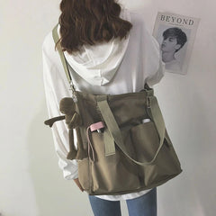 Waterproof Oxford Canvas Shoulder Hand Bucket Bag for Women