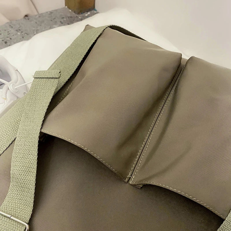 Waterproof Oxford Canvas Girl Shoulder Hand Bucket Bag Female Crossbody Bags