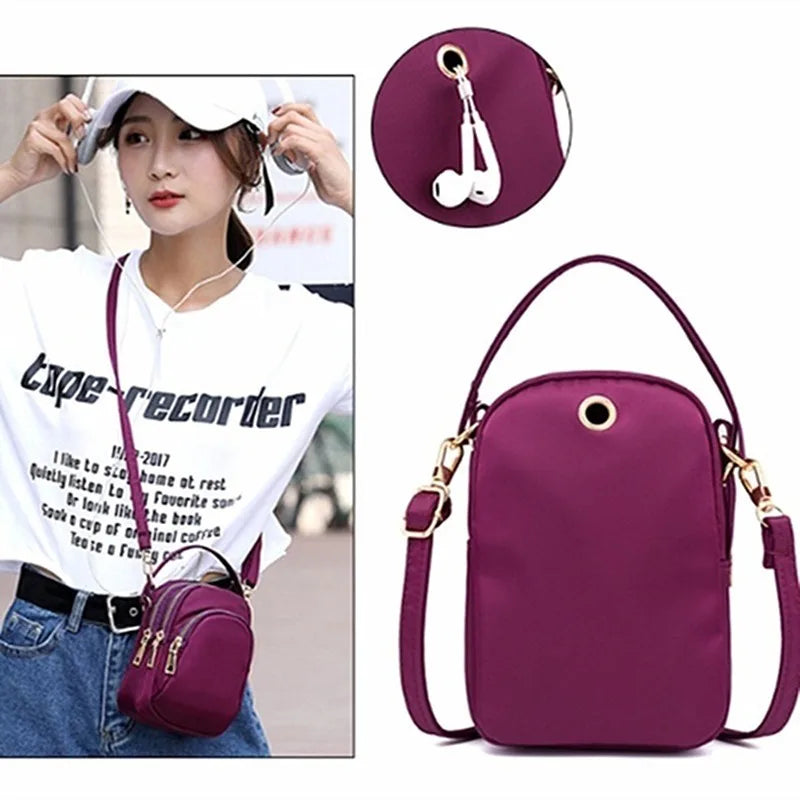 Waterproof Oxford Shoulder Bag with Earphone Hole