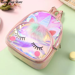 Waterproof PVC Laser School Bag Children Kids Unicorn Jelly Backpack Mochilas