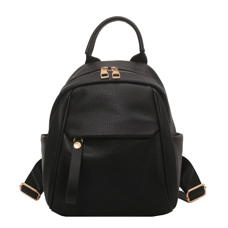 Waterproof Pu Leather Mini Backpack Ladies Travel Bags