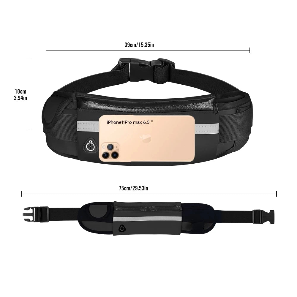 Waterproof Running Sport Bag Male Female Waist Fanny Pack