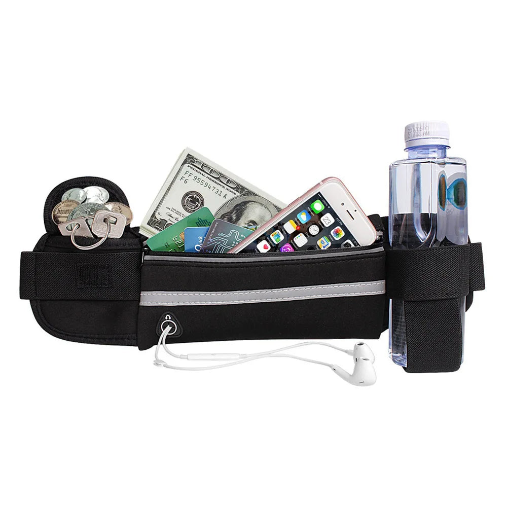 Waterproof Running Waist Bag Canvas Sports Jogging Portable Phone Holder Belt Ba