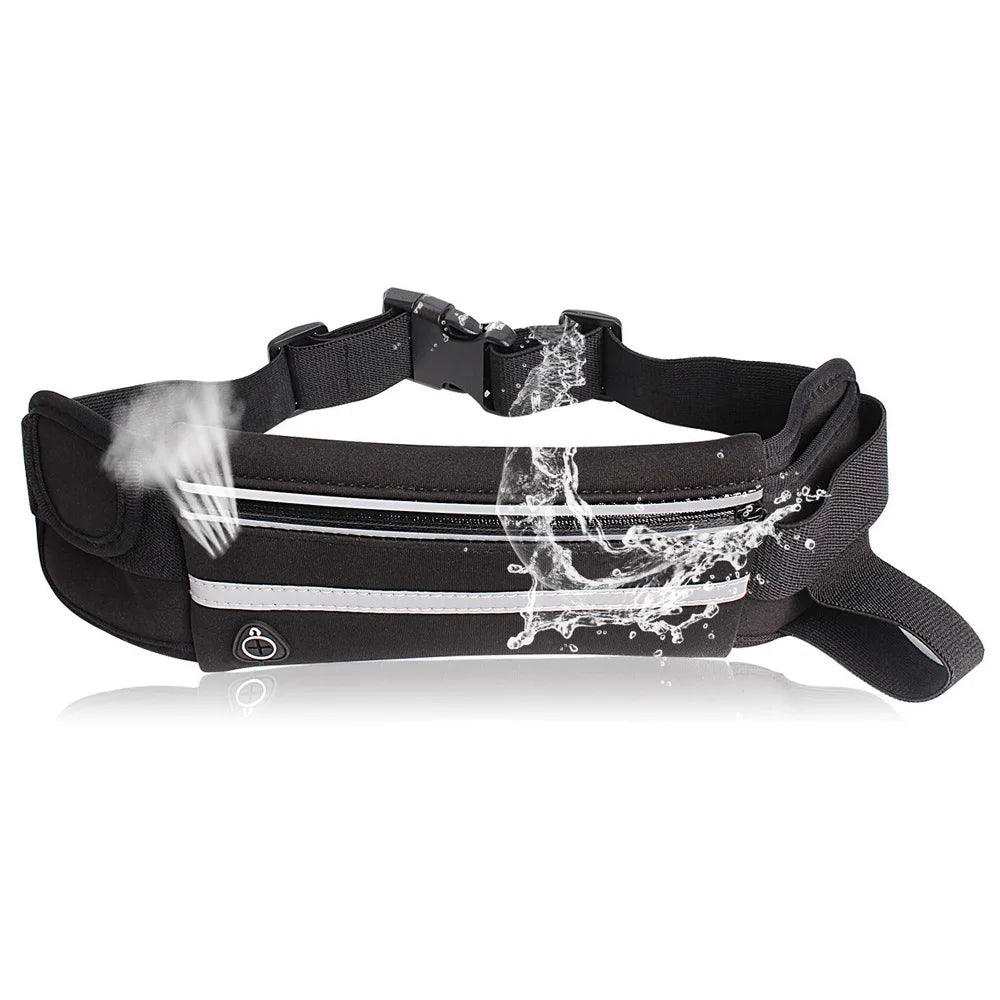 Waterproof Running Waist Bag Canvas Sports Jogging Portable Phone Holder Belt Ba