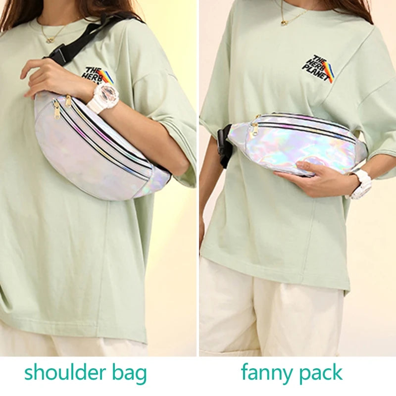 Waterproof Running Waist Pack Reflective Pouch Belt Fitness Workout Zipper Bag