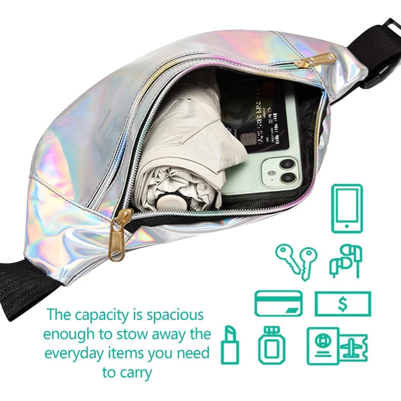 Waterproof Reflective Running Waist Pack Zipper Bag