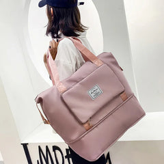 Waterproof Sports Fitness Bag Adjustable Gym Yoga Bag Big Travel Duffle Handbag