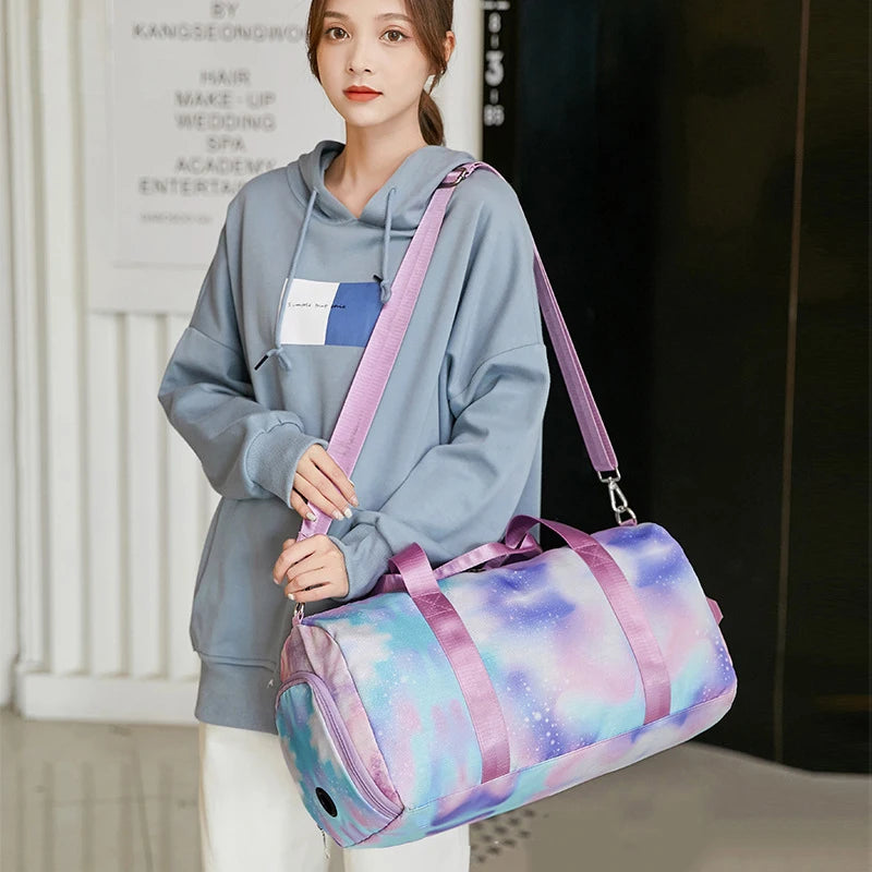 Waterproof Sports Fitness Bag Gym Yoga Duffle Handbag for Women