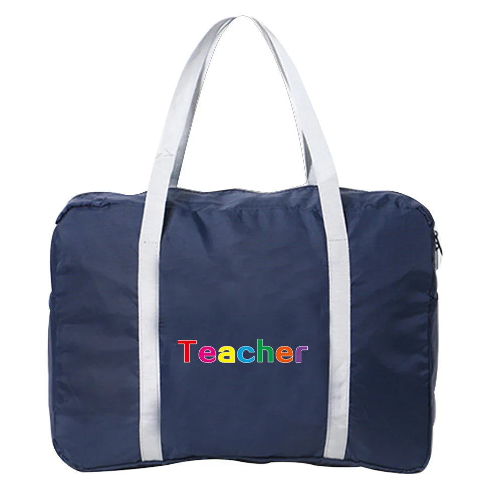 Teacher Print Foldable Duffle Bag - Waterproof Travel Bag