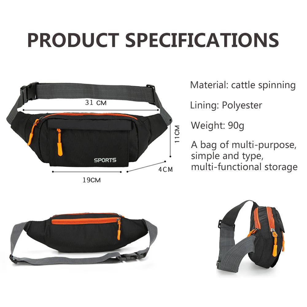 Waterproof Waist Pack Sports Running Belt Bag Mobile Phone Holder Gym Fitness
