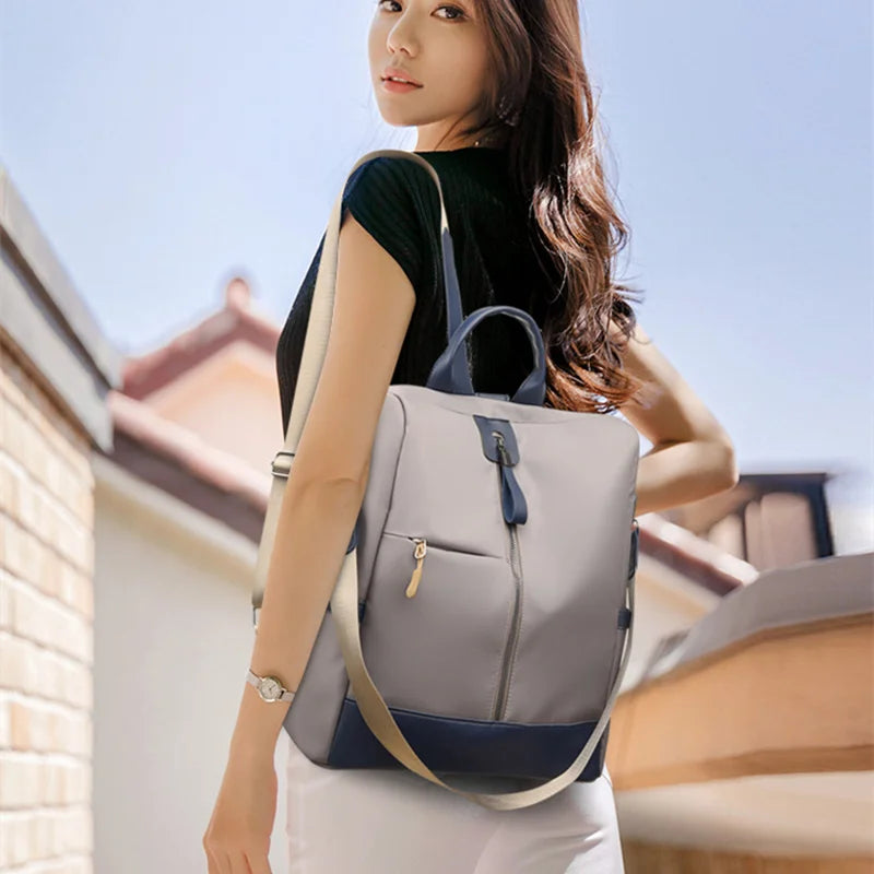 Waterproof Nylon Shoulder Bag Female Bagpack School Backpack