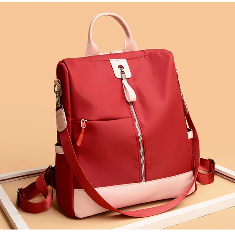 Waterproof Nylon Shoulder Bag Female Bagpack School Backpack