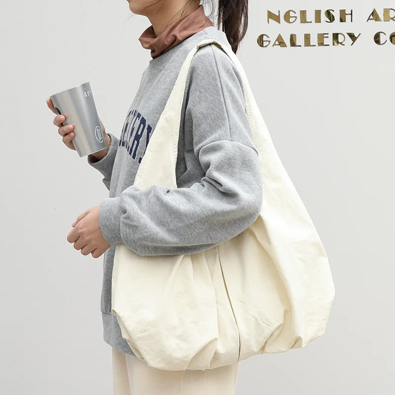 Waterproof Women Canvas Tote Shoulder Bags Large Capacity Ladies Handbags
