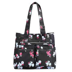 Waterproof Women Handbag Large Shoulder Bag Nylon Tote Purple Mummy Diaper Bags