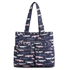 Waterproof Women Handbag Large Shoulder Bag Nylon Tote Purple Mummy Diaper Bags