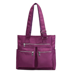 Waterproof Women Handbag Large Shoulder Bag Nylon Tote Purple Mummy Diaper Bags