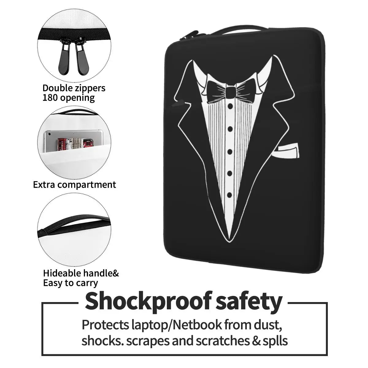 Waterproof Laptop Bag 13-15 Inch Protects Briefcase