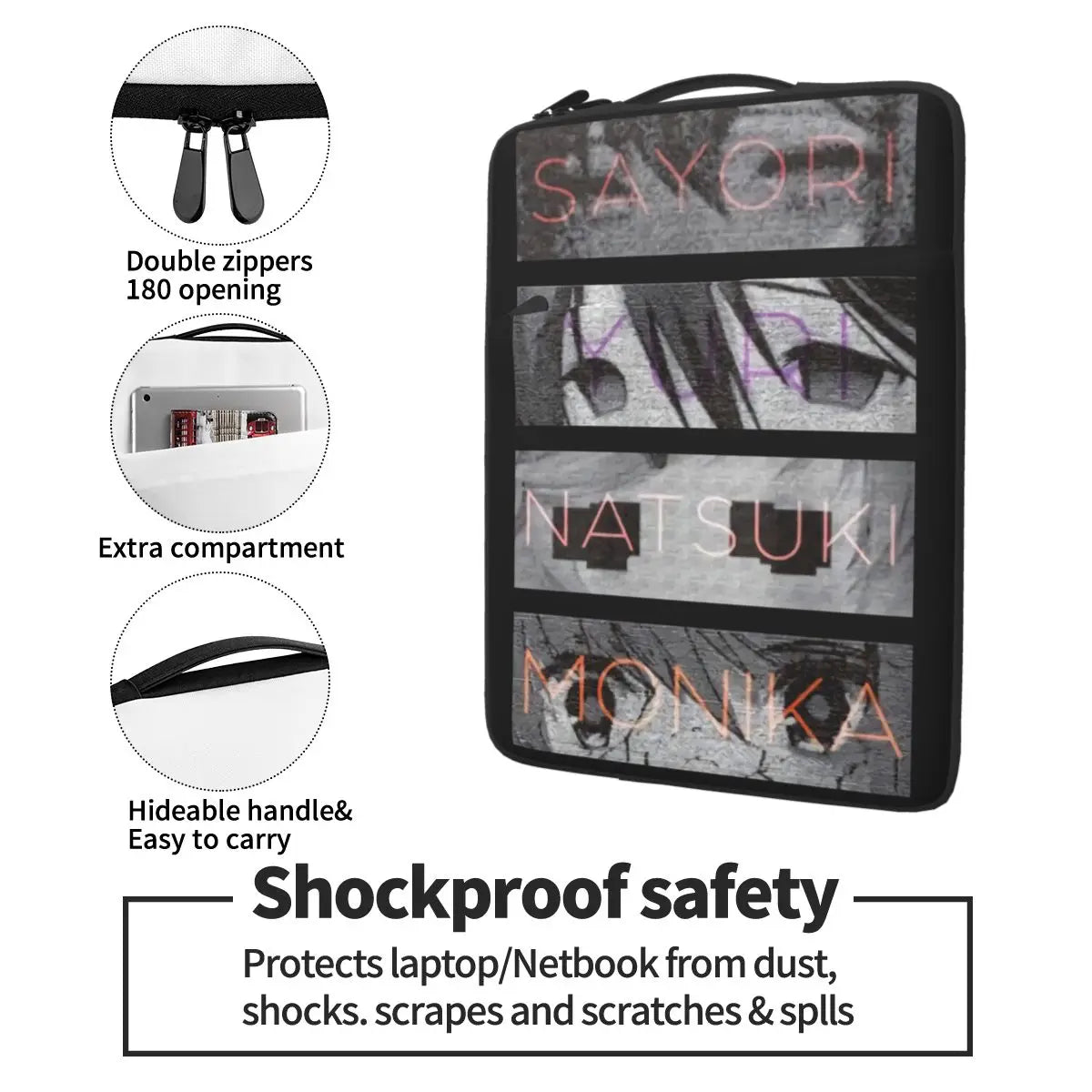 Waterproof Laptop Bag 13 14 15 inch Protective Cover for Briefcase