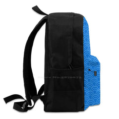 Japanese Waves Teen College Student Backpack Laptop Bag