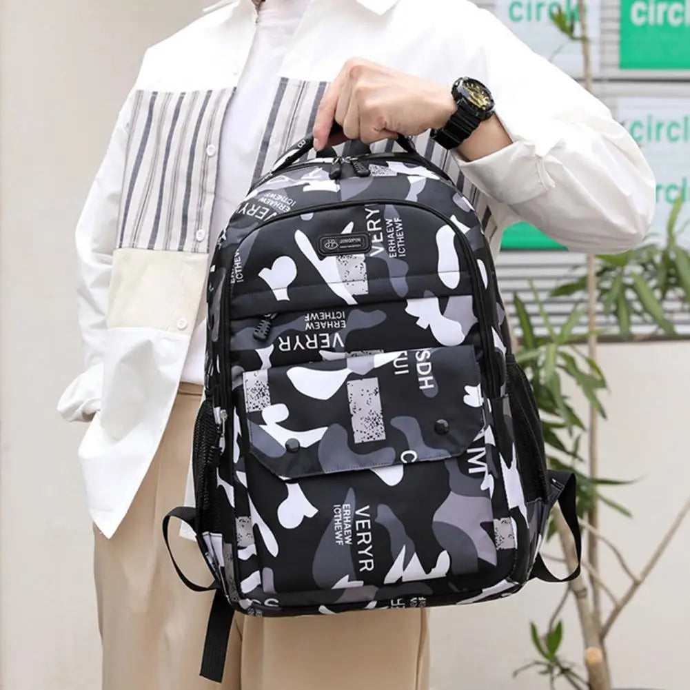 Durable Portable Pockets Backpack School Bag Lightweight Unisex