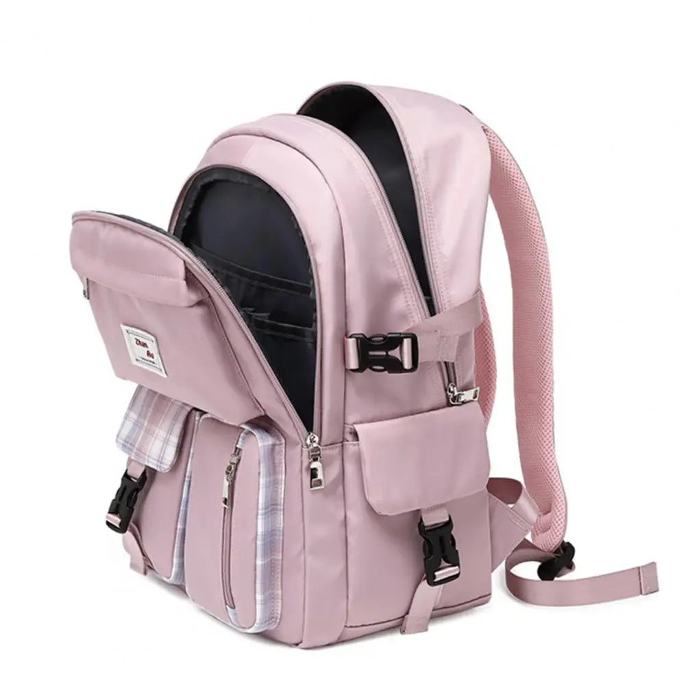 Durable Waterproof Girls School Backpack with Smooth Zipper Pockets