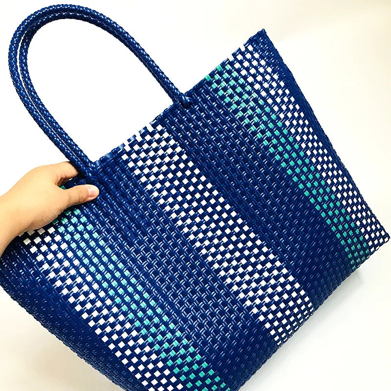 Straw Totes Bag Bucket Summer Bags Women Braided Shopping Bags