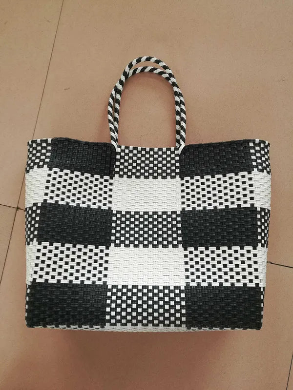 Straw Totes Bag Bucket Summer Bags Women Braided Shopping Bags