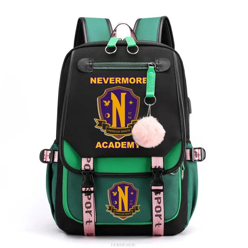Wednesday Addams Backpack for Teen Girls - Laptop Rucksack
